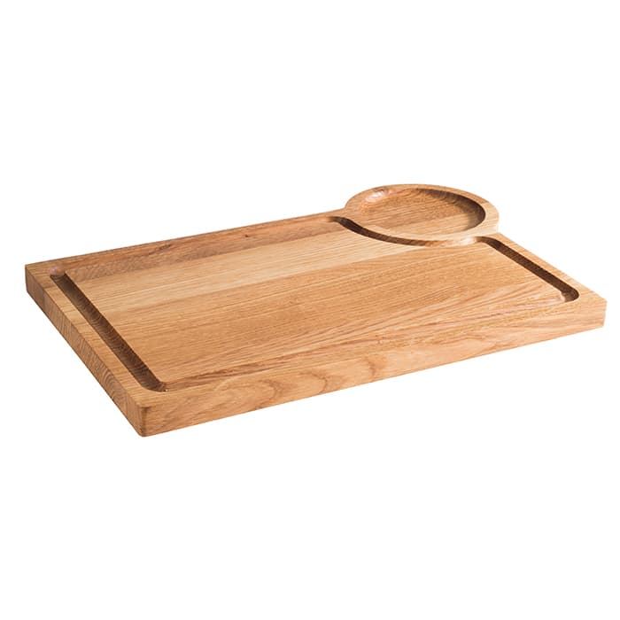Servirna deska - HRAST - 37 x 25 cm, v: 2 cm hrastov les