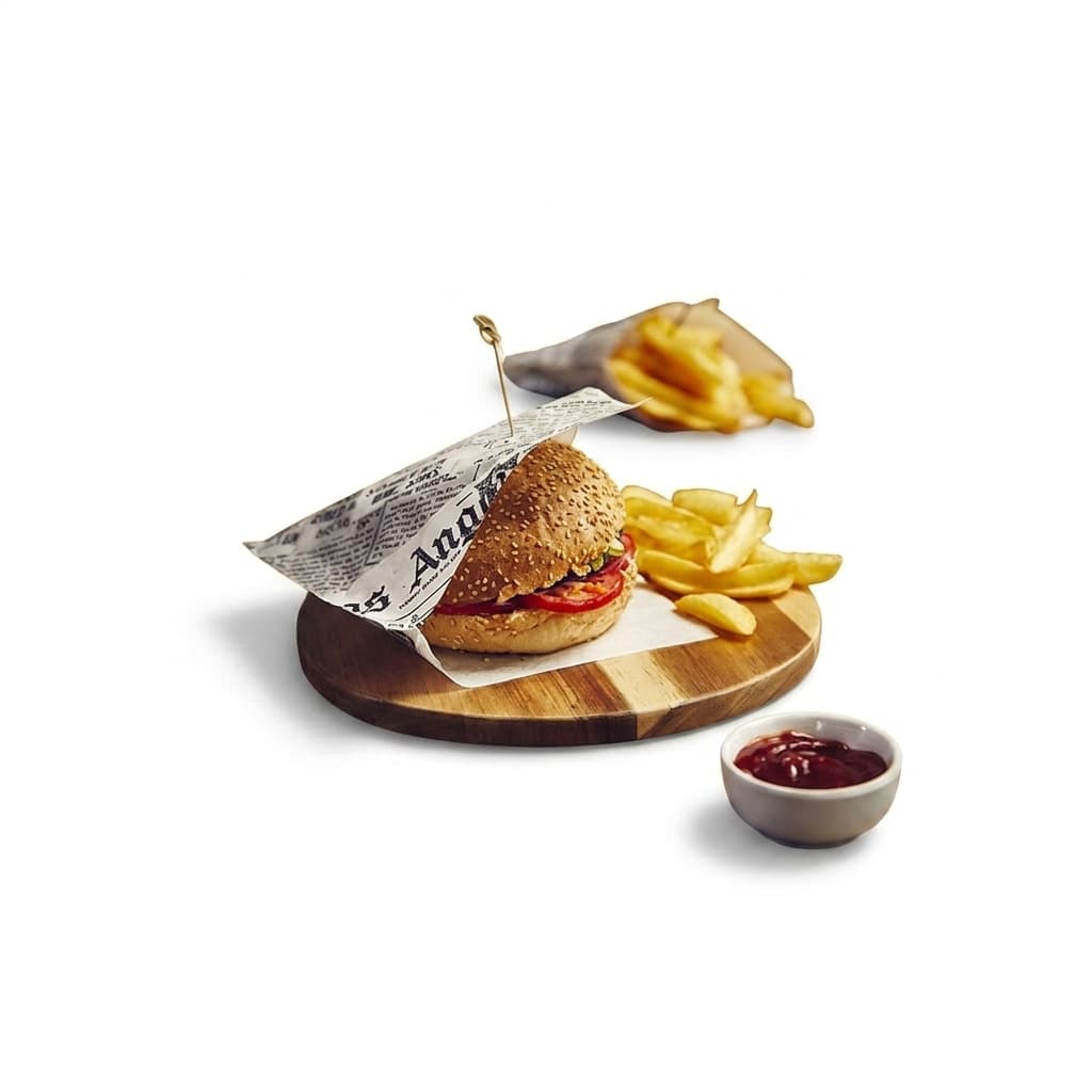 Pap. Vrečka za hamurger 500/1 17x18cm