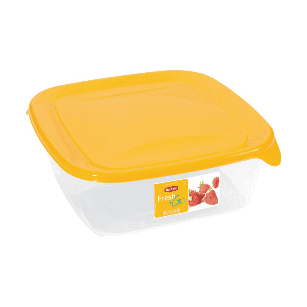 Posodica za shr.hrane Fresh&go 1.7l, transparent-rumena