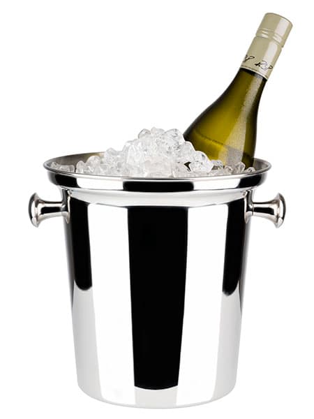 Hladilnik za vino -ROYAL- okrogel Ø 21,5 cm, višina 22 cm, polirano nerjaveče jeklo