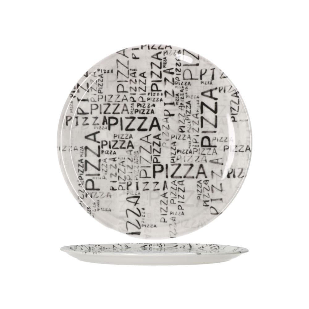 Pizza krožnik Napoli 31cm White & Black 6kos